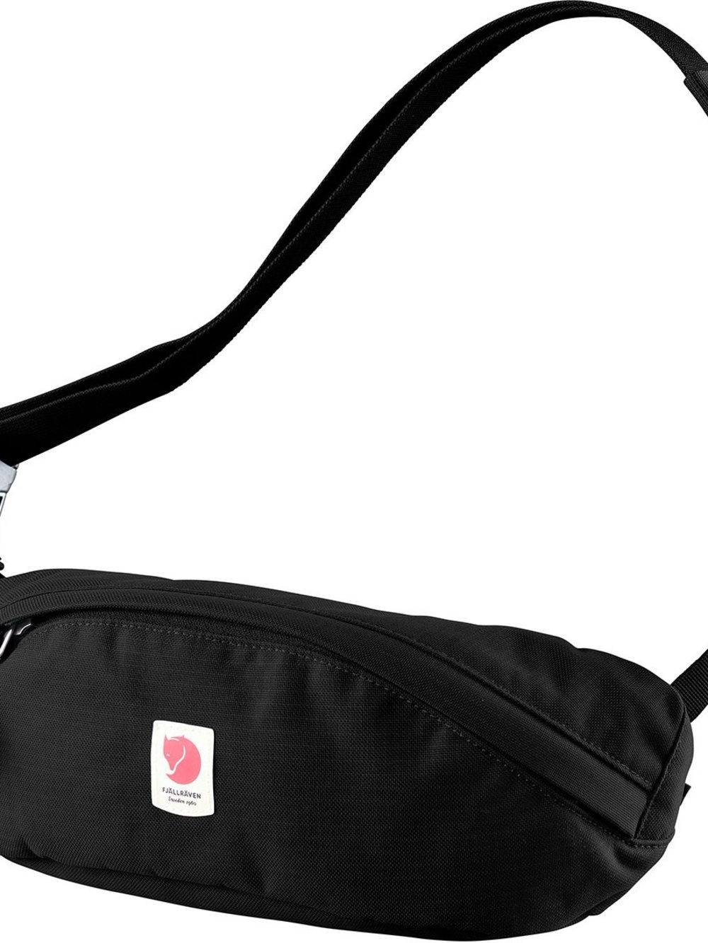 Fjallraven Ulvo Medium Hip Pack - Black Sling Bag - Compact Everyday Crossbody